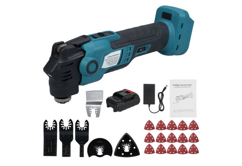 GARRYFIZH Akku-Multifunktionswerkzeug 20V 6-Gang Oszillationswerkzeug, 19.000 U/min, 3,5° Oszillationswinkel, Kompakter Aluminiumkopf mit eingebautem LED-Licht GARRYFIZH Akku-Multifunktionswerkzeug 20V 6-Gang Oszillationswerkzeug, 19.000 U/min, 3,5° Oszillationswinkel, Kompakter Aluminiumkopf mit eingebautem LED-Licht von GARRYFIZH