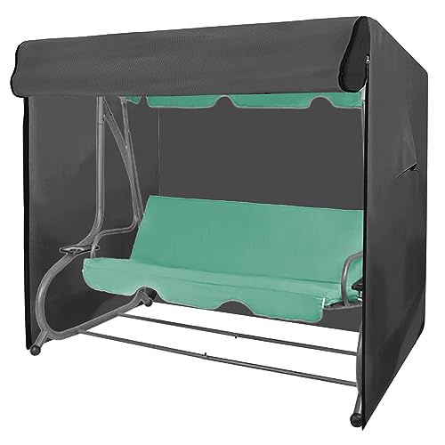 GARTENTECH Hollywoodschaukel Abdeckung 250 x 150 x 160 cm 4 Sitzer XXL 600D Oxford Gewebe UV-beständig wasserdicht Winterfest Schutzhülle Hülle Plane von GARTENTECH
