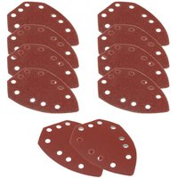 Schleifblätter Set, 10 teilig mit unterschiedlichen Körnungen, passend für Aldi ferrex Akku-Multifunktionswerkzeug (4x K60 4x K120 2x K240) von GARTENTEILE