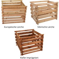 Holzkomposter mit Holz-Stecksystem Komposter Steckkomposter Kompostsilo-Sibirische Lärche 120x120xH80 cm von GARTENWELT RIEGELSBERGER