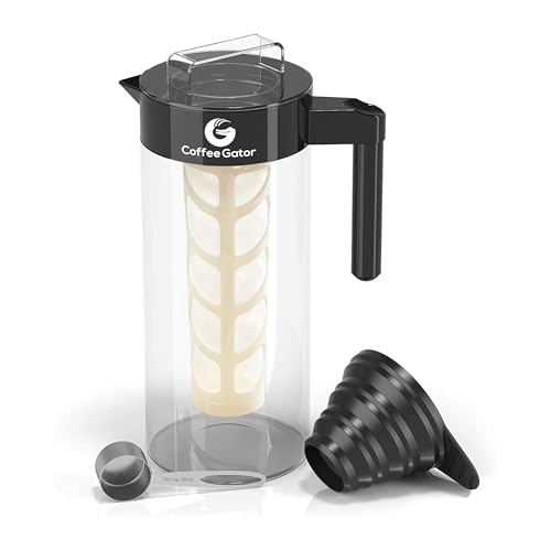 GARUET Cold Brew Kaffeemaschine – 1,4 Liter Kaltbrühkanne mit Glasbehälter, Filter, Trichter & Messlöffel für Eistee & Cold Brew GARUET Cold Brew Kaffeemaschine – 1,4 Liter Kaltbrühkanne mit Glasbehälter, Filter, Trichter & Messlöffel für Eistee & Cold Brew von GARUET