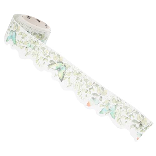GARVALON Blumenhandbuch Vintage Papierband Grünes Washi Blumenband Journaling Zubehör Aquarellband von GARVALON