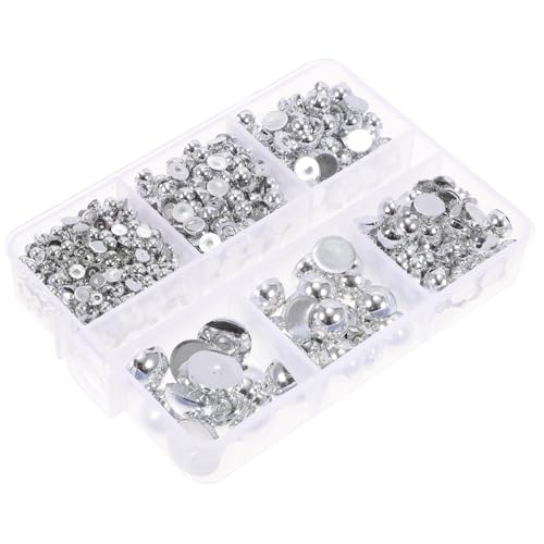 GARVALON 1 Schachtel Halbrunde Perlen mit Flachem Boden Perlen für DIY Schmuckherstellung Nagelkunst und Bastelarbeiten Langebige für Kreative Dekorationen GARVALON 1 Schachtel Halbrunde Perlen mit Flachem Boden Perlen für DIY Schmuckherstellung Nagelkunst und Bastelarbeiten Langebige für Kreative Dekorationen von GARVALON