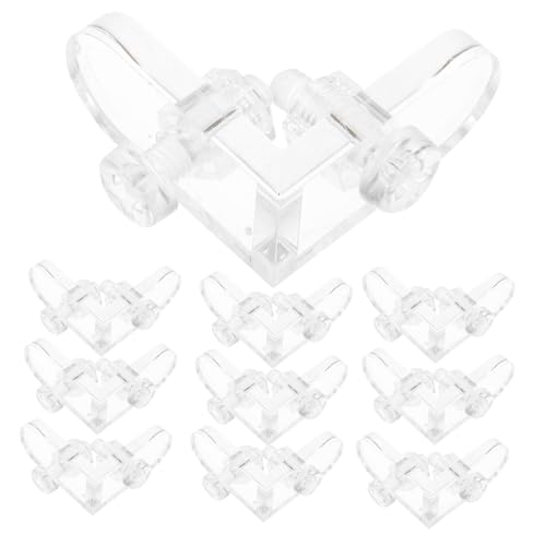 GARVALON 10stücke Teiliges Transparente Acryl-eckwinkel Für Möbelmontage Förmige Halterungen Für Dicke Platten Für Displays Und Heimprojekte Einfache Installation Und Hohe Transparenz von GARVALON