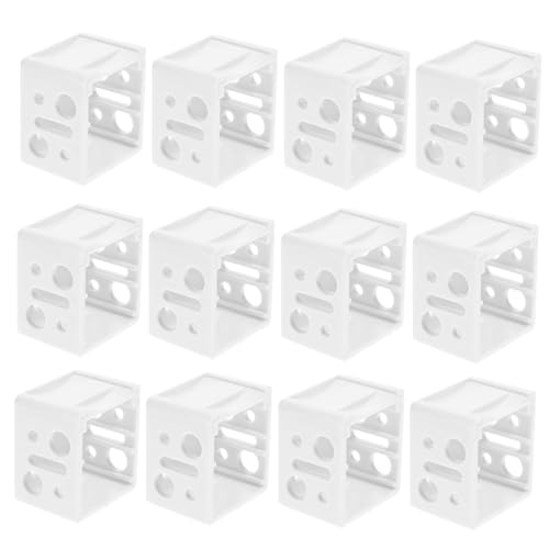 GARVALON 12 Stück Teiliges Jalousie Befestigungswinkel aus Robustem Pom material Vielseitige Montagehalterung für Innen Außenfenster Einfache Installation Weiße Halterungen für von GARVALON