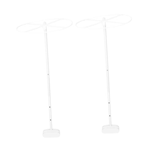 GARVALON 2 Sätze Babybett Moskitonetz Halter Metall Krippenschutz Stange Abnehmbar Robust Passend Für Verschiedene Babybetten Sicherer Baldachin Halterung Für Kinderzimmer von GARVALON