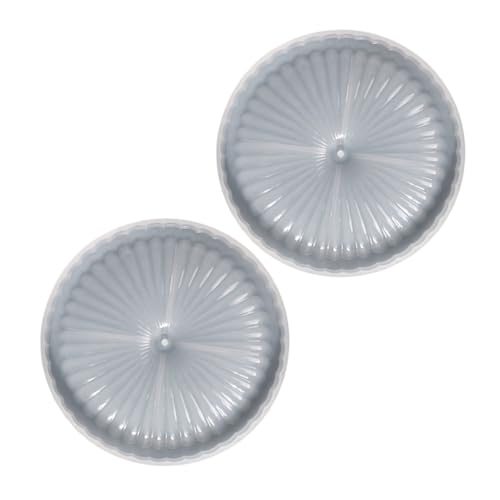 GARVALON 2 Stück DIY Silikonform für Epoxidharz Gießen Flexible Silikonform Tablett für Kreative Bastelprojekte Widerstandsfähig und Einfach zu Entformen für Duftkerzenhalter und Deko von GARVALON