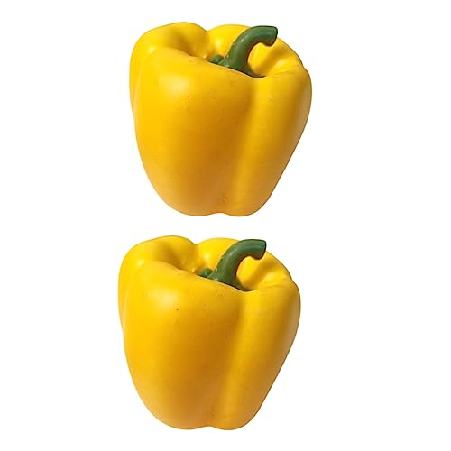 GARVALON 2stücke Künstliche Paprika Simulation Paprika Falsche Gemüse Ersatz Für Lehrmittel Für Lebensmittel Naturgetreue Nachbildung von GARVALON