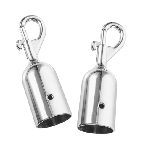 GARVALON 2 Stück Teiliges Aluminiumlegierung Seil Endkappen mit Selbstschließendem Haken Robuster Rope End Stopper für Absperrpfosten und Begrenzungsseile Langlebig Einfach zu Befestigen GARVALON 2 Stück Teiliges Aluminiumlegierung Seil Endkappen mit Selbstschließendem Haken Robuster Rope End Stopper für Absperrpfosten und Begrenzungsseile Langlebig Einfach zu Befestigen von GARVALON