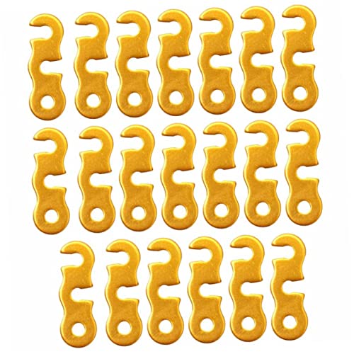 GARVALON 20 Stück Teiliges Zeltseil Spanner aus Langlebigem Aluminiumlegierung Rutschfester Schnallenverschluss mit DREI Design für Outdoor zelte Markisen und Abspannleinen Windfest und GARVALON 20 Stück Teiliges Zeltseil Spanner aus Langlebigem Aluminiumlegierung Rutschfester Schnallenverschluss mit DREI Design für Outdoor zelte Markisen und Abspannleinen Windfest und von GARVALON