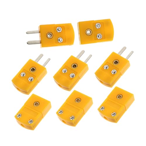 GARVALON 2Paare K Thermoelement Buchsenstecker Adapter für Temperaturinstrumente Hohe Genauigkeit Hohe Temperaturbeständigkeit Sicherer Geeignet für Industrielle von GARVALON