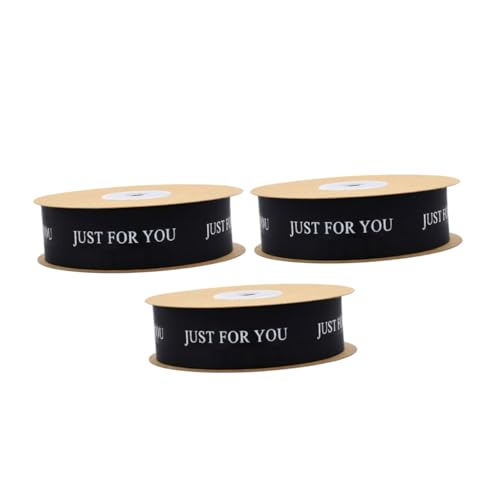 GARVALON 3 Rollen Hochwertiges Hochzeitssatinband Schwarz Lange Schleifenband Für Geschenkverpackung Blumenarrangements Basteln Partydeko Vielseitiges DIY Brautband GARVALON 3 Rollen Hochwertiges Hochzeitssatinband Schwarz Lange Schleifenband Für Geschenkverpackung Blumenarrangements Basteln Partydeko Vielseitiges DIY Brautband von GARVALON