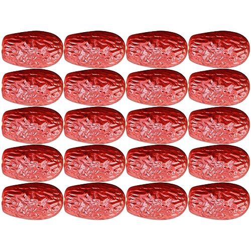 GARVALON 30 Stück PVC Realistische Simulation Getrocknete Jujube Für Küche Party Und Shop von GARVALON