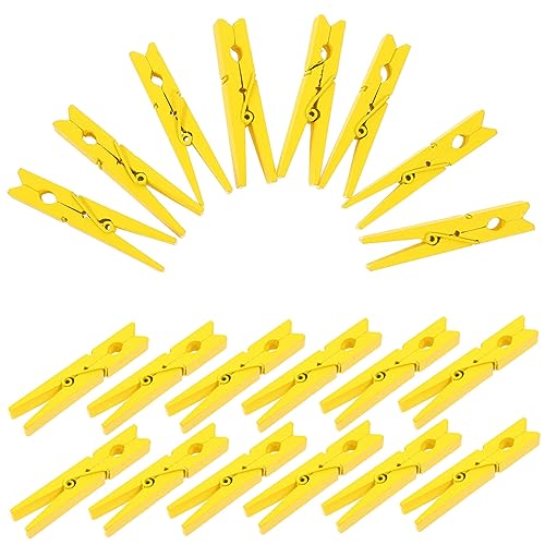 GARVALON 30 Stück Teiliges Holzwäscheklammern Gelb Leichte Holzklammern mit Metallfeder zum Aufhängen von Kleidung und Bettwäsche für Außenbereich und Täglichen Gebrauch GARVALON 30 Stück Teiliges Holzwäscheklammern Gelb Leichte Holzklammern mit Metallfeder zum Aufhängen von Kleidung und Bettwäsche für Außenbereich und Täglichen Gebrauch von GARVALON
