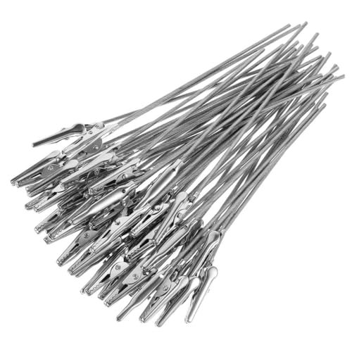 GARVALON 40 Stück Kleine Metallklammern mit Langem Stabile Krokodilklemmen aus Stahl Vielseitige Fotokartenhalter für Reparatur Dekoration und Diy Kompakt und Tragbar für Hochzeit und Party von GARVALON