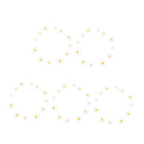 GARVALON 5 Stück Teiliges Daisy Blumen Banner aus Hängende Party Deko für Geburtstag Hochzeit Vielseitige Hintergrund und Klassenzimmerdeko Einfach zu Befestigen Stabile Verarbeitung von GARVALON