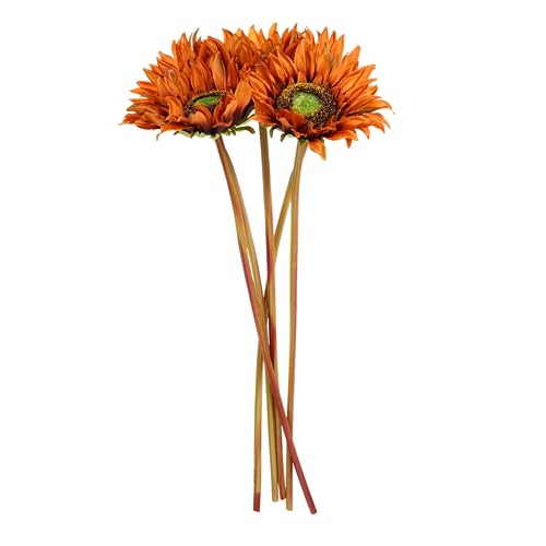 GARVALON 5st Dekorative Kunstblumen Künstliche Blumensträuße Künstlicher Chrysanthemenstrauß Echte Hauchblumen Stamm Sonnenblume Gefälschte Chrysantheme Blaue Rosen Blumenzweig Seidenblume von GARVALON