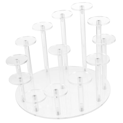 GARVALON Acryl Schmuckdisplayständer Slot Organizer Transparente Vitrine für Schmuck Sammlerstücke und Figuren Elegantes Design für Stilvolle Präsentation von GARVALON