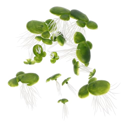 GARVALON 18stücke Künstliche Schwimmpflanzen Für Aquarien Lebensechte Duckweed-Dekoration Für Wasserpflanzen Leicht Und Farbenfroh Für Aquarien Und Teiche von GARVALON