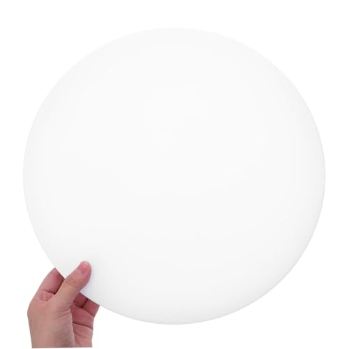 GARVALON Deckenlampenschirm Abdeckung Kunststoff Lampenabdeckung mit Drehverschluss Weißer Lampenschirm für LED Deckenleuchten Flur Balkon Küche Lichtdiffusor von GARVALON