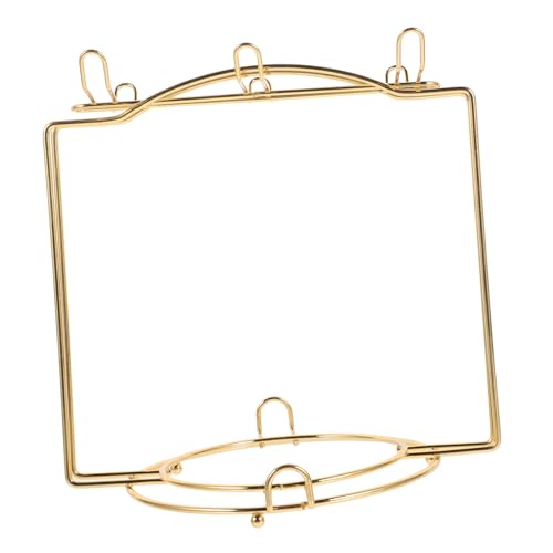 GARVALON Edelstahl Tassenhalter für Teller Platzsparender Küchenorganizer Multifunktionaler Becher Tellerständer Goldfarbener Vertikaler Organizer für Schrank und Arbeitsplatte von GARVALON