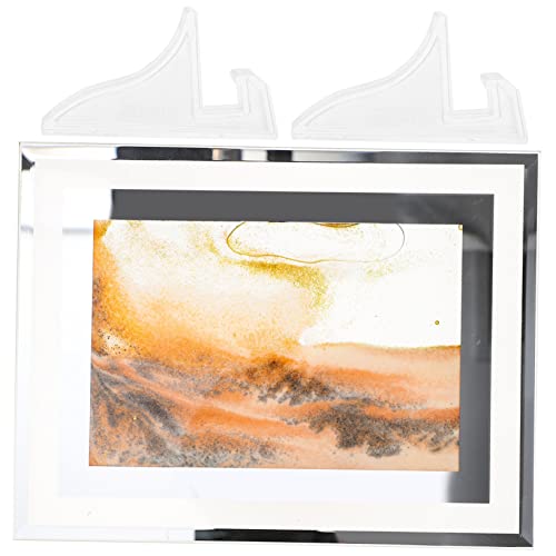 GARVALON Fließende Sandmalerei Landschaftsdesign Dekorative Sandkunst Für Schreibtisch Entspannende Für Büro Und Zuhause Geschenkidee Für Kunstliebhaber von GARVALON