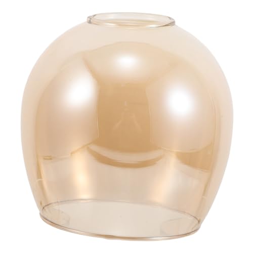 GARVALON Glas Lampenschirm Ersatz Hochtemperaturbeständig Handgeblasenes Borosilikatglas Bernsteinfarbener Lampenschirm Für Wandleuchte Pendelleuchte Deckenleuchte von GARVALON