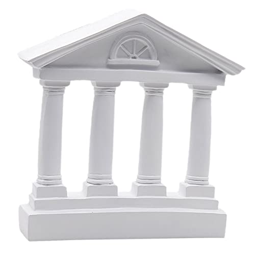 GARVALON Griechisches Tempelmodell aus Hochwertigem Resin Architekturstatue für Garten Zuhause Büro und Cafés Inspiriert Saturnon Tempel Architektur für Verschiedene Anlässe von GARVALON
