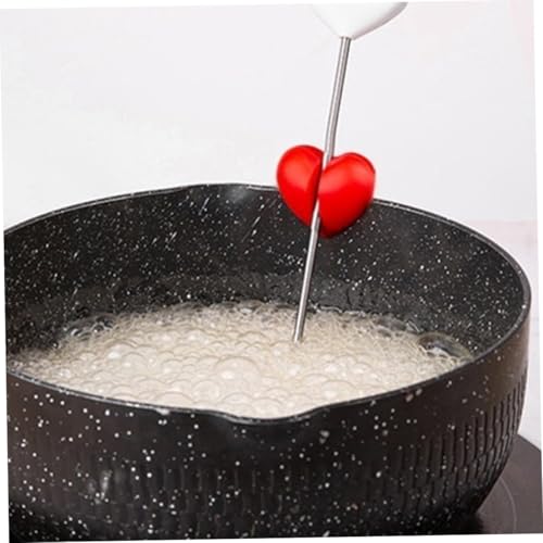 GARVALON Herzförmiger Thermometer Clip aus Rotem Lebensmittelechtem Silikon Universeller Topfhalter für Milch Kaffee Backen und Zuckerherstellung Sicherer Temperaturfühlerhalter für GARVALON Herzförmiger Thermometer Clip aus Rotem Lebensmittelechtem Silikon Universeller Topfhalter für Milch Kaffee Backen und Zuckerherstellung Sicherer Temperaturfühlerhalter für von GARVALON