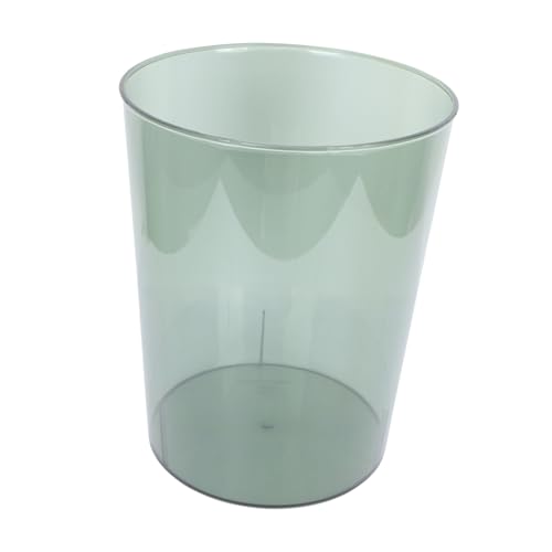 GARVALON Pet Transparenter Runder Haushaltsmülleimer Großer Abfallbehälter Müllorganizer für Wohnzimmer Schlafzimmer Küche Transparenter Waste Bin mit Einfachem Design und Großer Kapazität von GARVALON