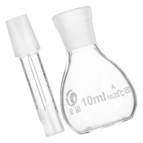 GARVALON Pyknometer Laborglasflasche zur Genauen Dichtemessung Hohe Temperaturbeständigkeit für Industrie Schule Leere Reagenzflasche Stabil von GARVALON