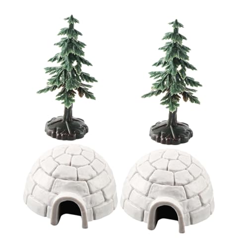 GARVALON Realistisches Teiliges Winterhaus Modell mit Mini Weihnachtsbäumen Detailgetreue Schneelandschaft Deko Kompakt und Platzsparend für Schreibtisch Regal und Sandkasten Gestaltung GARVALON Realistisches Teiliges Winterhaus Modell mit Mini Weihnachtsbäumen Detailgetreue Schneelandschaft Deko Kompakt und Platzsparend für Schreibtisch Regal und Sandkasten Gestaltung von GARVALON