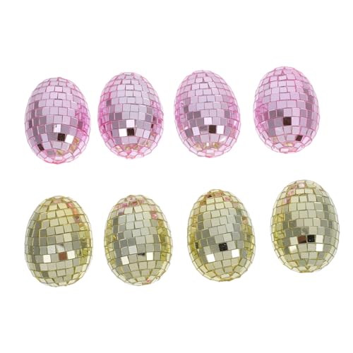 GARVALON Spiegelglas-Eier Ornamente Zum Aufhängen Disco Dekorationen Spiegelornament Dekorative Spiegelei Hängende Dekoration von GARVALON