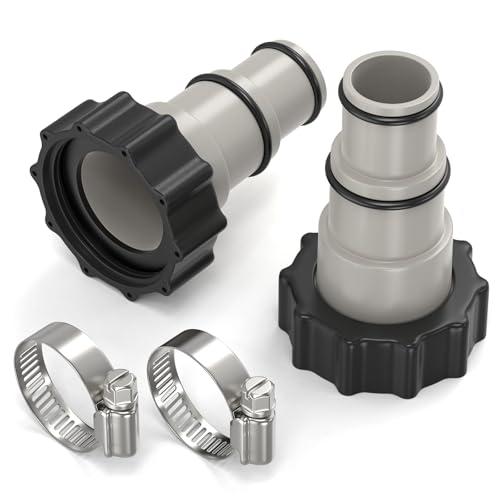 GASHER Poolschlauchadapter A mit Kragen, 3,8 cm auf 3,2 cm Schlauchadapter mit Kragen, Poolschlauchverbinder für Intex oberirdische Schwimmbäder, 2 Stück GASHER Poolschlauchadapter A mit Kragen, 3,8 cm auf 3,2 cm Schlauchadapter mit Kragen, Poolschlauchverbinder für Intex oberirdische Schwimmbäder, 2 Stück von GASHER