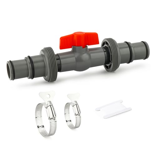 GASHER Poolschlauchanschluss, Ventil für Poolschlauch 1-1/10.2 cm oder 1-1/5.1 cm Schlauchadapter für Filterpumpen von GASHER