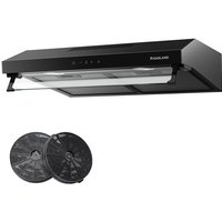 Gasland Dunstabzugshaube 60 cm mit Doppelmotor 333 m³/h, Dekorative Unterbauhaube mit Abluft & Umluft, Touch Control, 2 Kohlefilter - UC60BS - Schwarz von GASLAND CHEF