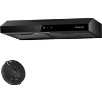 Gasland Chef - gasland Dunstabzugshaube 60 cm mit Abfluss & Recycling, Geräuscharme Haube, 3 Stufen, 1 Kohlefilter - SR60BS - 202 m³/h - Schwarz von GASLAND CHEF