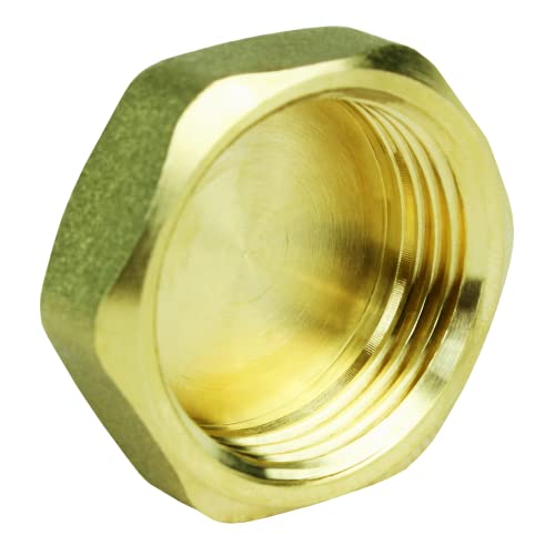 GASMIS Gewindekappe 3/4 Zoll IG, Endkappe aus Messing, Kappe 24,1mm Innengewinde - Made in Italy - 1 Stück von GASMIS