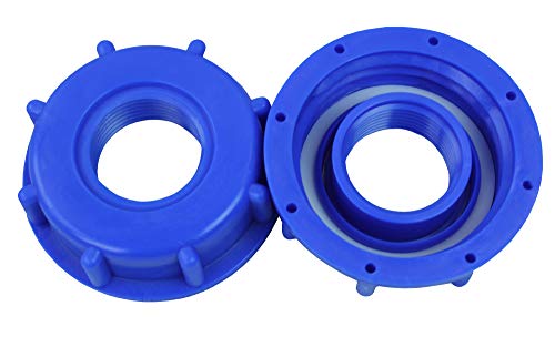 GASMIS IBC Adapter S60x6 Grobgewinde 1" Innengewinde, IBC Tank Zubehör für Regenwassertank Container Regentonnen, 1 Stück von GASMIS