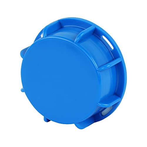 GASMIS IBC Schraubkappe DN50 S60x6 60mm Grobgewinde - Innengewinde, Verschlusskappe mit Dichtung, für IBC-Container, Regentonne, Kanister, IBC-Zubehör, Blau, 2 Stück von GASMIS