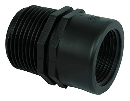 GASMIS PP Gewindefitting Schraubfitting, Muffennippel Reduziert, Reduzierverlängerung AG x IG 1"x3/4" - 1" Außengewinde x 3/4" Innengewinde, 33,25mm x 24,20mm, 1 Stück GASMIS PP Gewindefitting Schraubfitting, Muffennippel Reduziert, Reduzierverlängerung AG x IG 1"x3/4" - 1" Außengewinde x 3/4" Innengewinde, 33,25mm x 24,20mm, 1 Stück von GASMIS