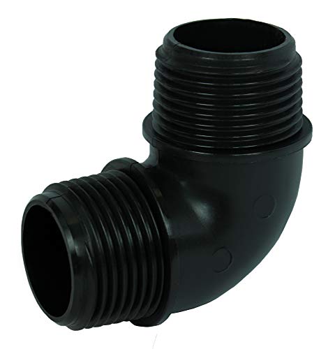 GASMIS PP Gewindefitting Schraubfitting, Winkel 90° AG x AG - 1"x1", 33.3 mm Außengewinde, Anschlussstück, 1 Stück von GASMIS