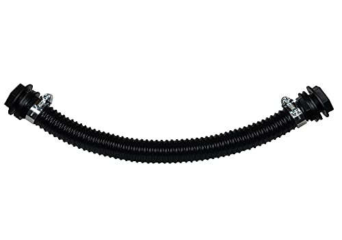 GASMIS Regentonnenverbindung 3/4 Zoll, Regentonnenüberlauf - Anschluss 3/4, Schlauch 25 mm Innen - Verbindungsschlauch 100 cm, Schwarz von GASMIS