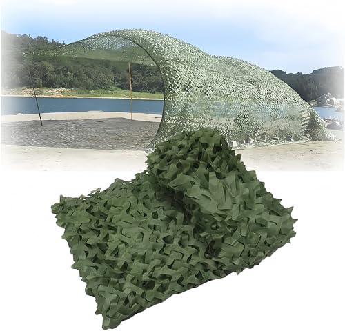 GASSNAKE Camouflage Netz Tarnnetz Jagd Camping Waldlandschaft Outdoor Garten Party Dekorationen (Green,2 * 2M) von GASSNAKE