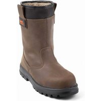 Gaston Mille - Bottes Fourrées kama S3 ci en cuir marron Embout et semelle acier von GASTON MILLE