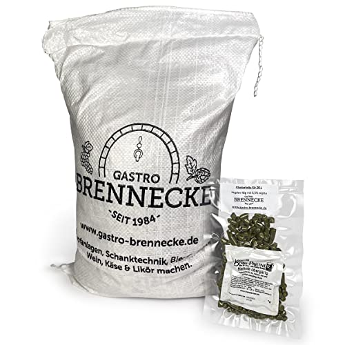 Malzmischung Klosterbräu mit Hopfen und Bierhefe geschrotet oder ungeschrotet (20 Liter, ungeschrotet) von GASTRO BRENNECKE - SEIT 1984 -