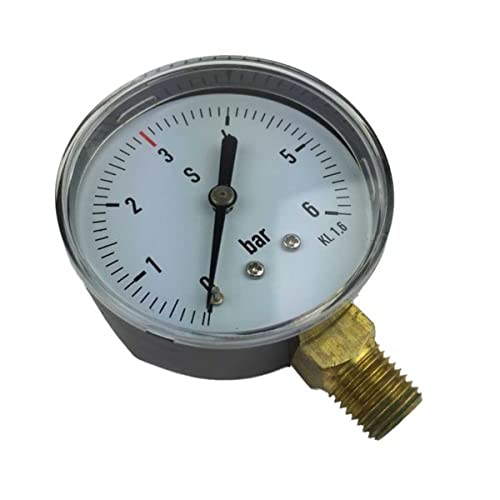 Manometer 1/4" Zapfanlage 0,6-3 bar Arbeitsmanometer Ersatzteil für Co2-Druckminderer Zapfanlage Zubehör von GASTRO BRENNECKE - SEIT 1984 -