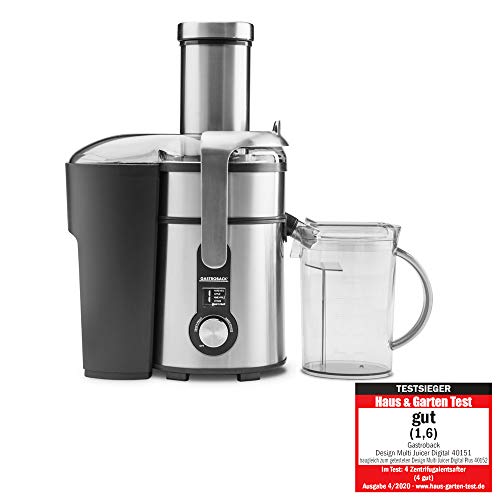 Gastroback Entsafter 40151 Design Multi Juicer Digital, 1300 Watt Profi-Motor, XXL - Einfüllschacht (Ø 84 mm), 5 Geschwindigkeitsstufen Gastroback Entsafter 40151 Design Multi Juicer Digital, 1300 Watt Profi-Motor, XXL - Einfüllschacht (Ø 84 mm), 5 Geschwindigkeitsstufen von GASTROBACK