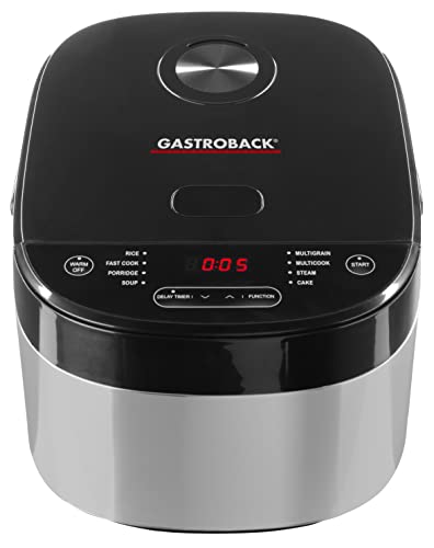 Design Multicook Pro, #42527, 8 in 1 Reiskocher und Multifunktionskocher mit voreingestellten Programmen, 5 Liter, 3D-Heizsystem und Warmhaltefunktion, Schwarz/Metall Design Multicook Pro, #42527, 8 in 1 Reiskocher und Multifunktionskocher mit voreingestellten Programmen, 5 Liter, 3D-Heizsystem und Warmhaltefunktion, Schwarz/Metall von GASTROBACK