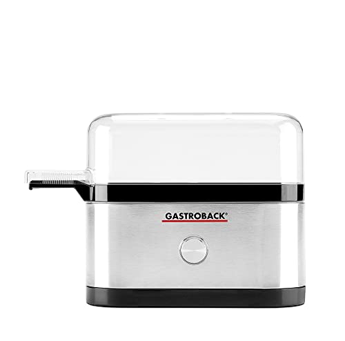 GASTROBACK Mini Eierkocher 3 Eier inkl. Eierpiekser Eierstecher - Egg Boiler / Egg Cooker - Eierhalter zum Kochen - Perfekt weich gekochte Frühstückseier - Egg Poacher für Pochierte Eier mit Eipick von GASTROBACK